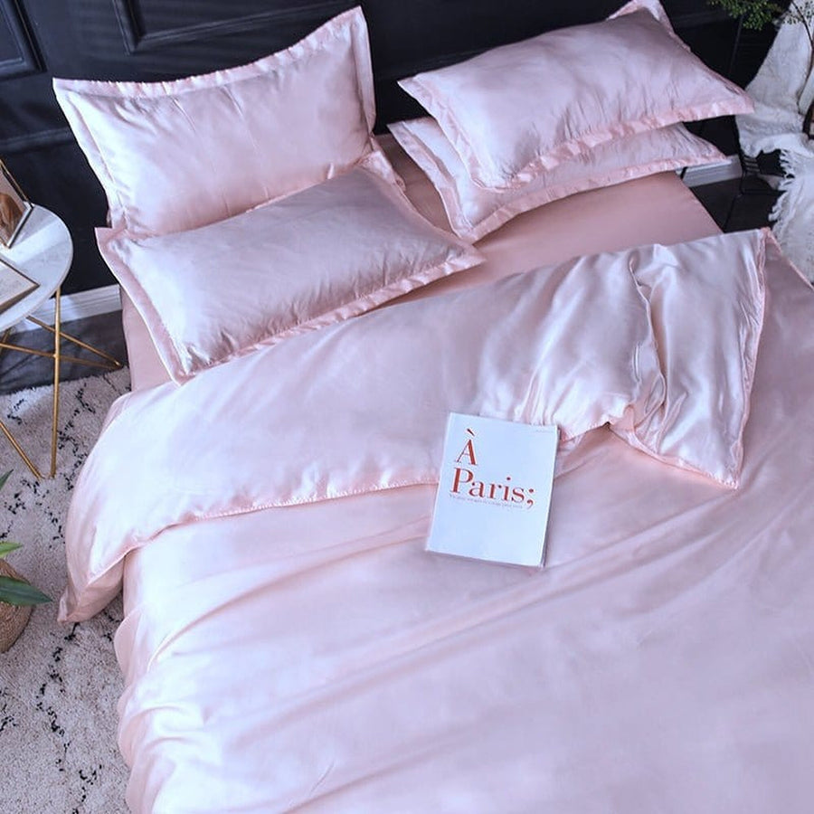 Bedding Set – Satin – Pearl White