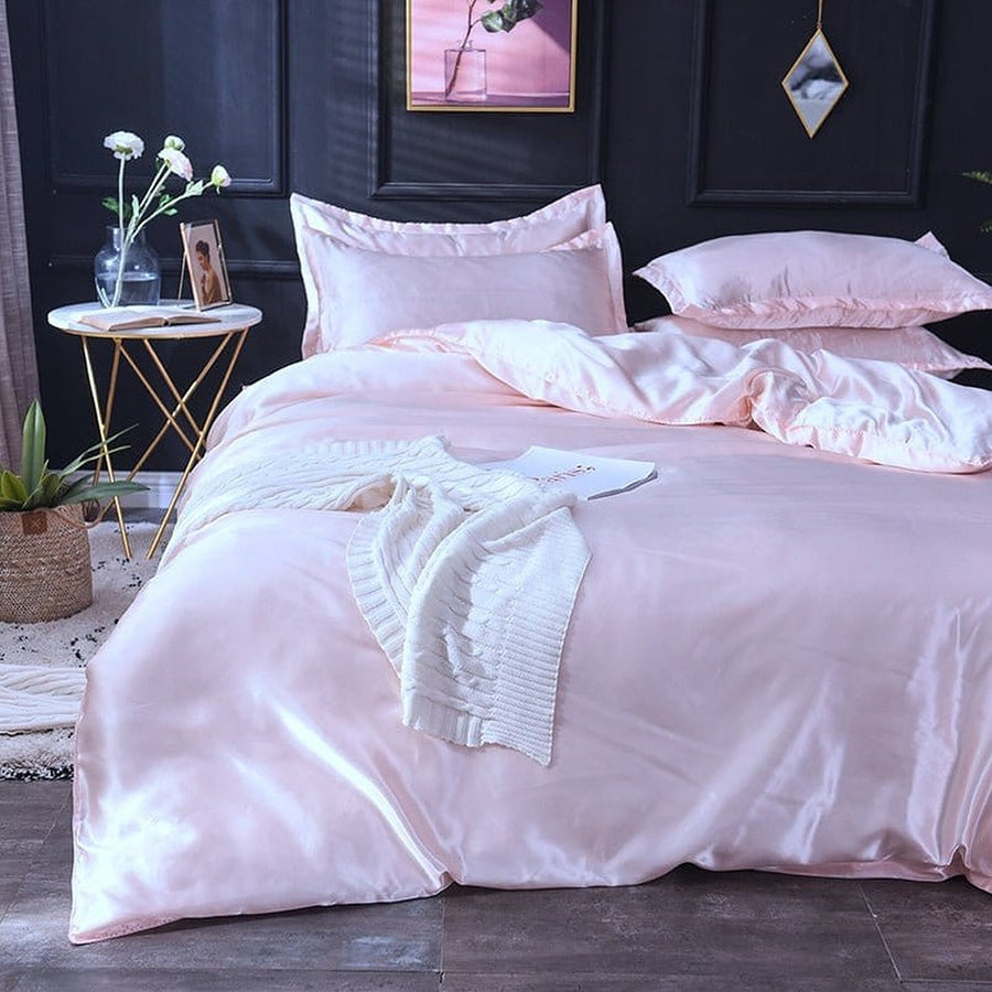 Bedding Set – Satin – Pearl White