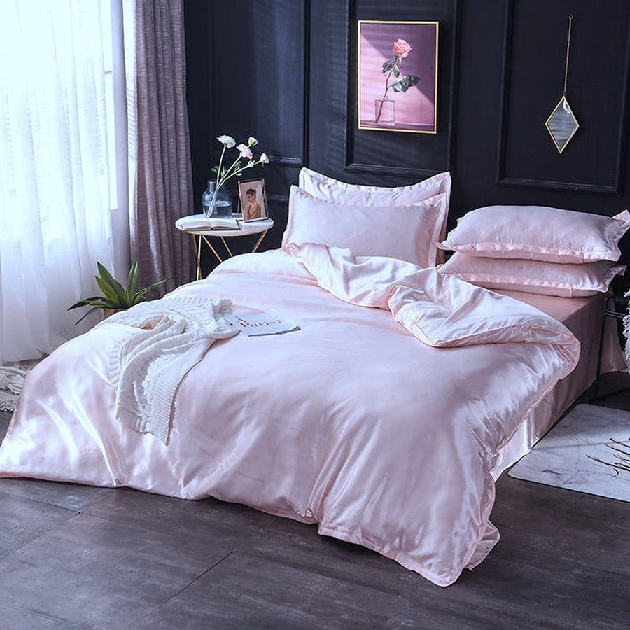 Bedding Set – Satin – Pearl White