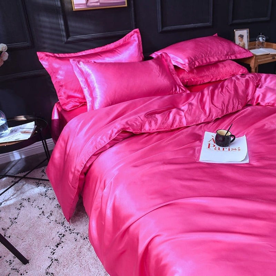 Bedding Set – Satin – Magenta