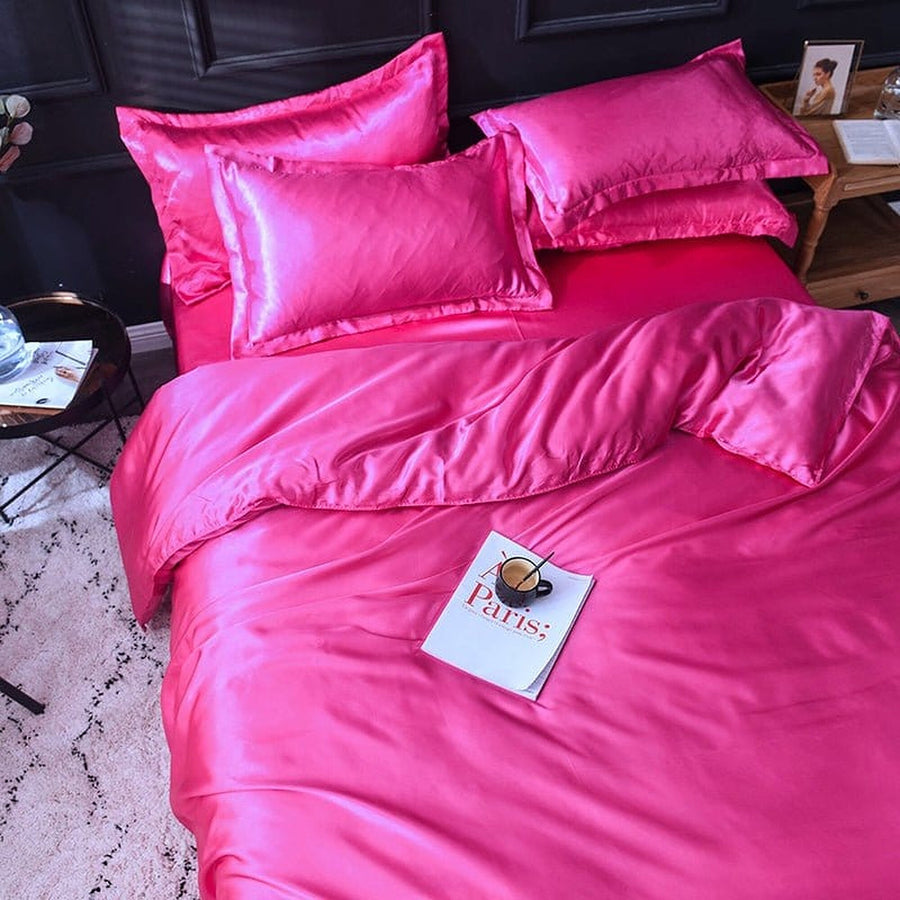 Bedding Set – Satin – Magenta