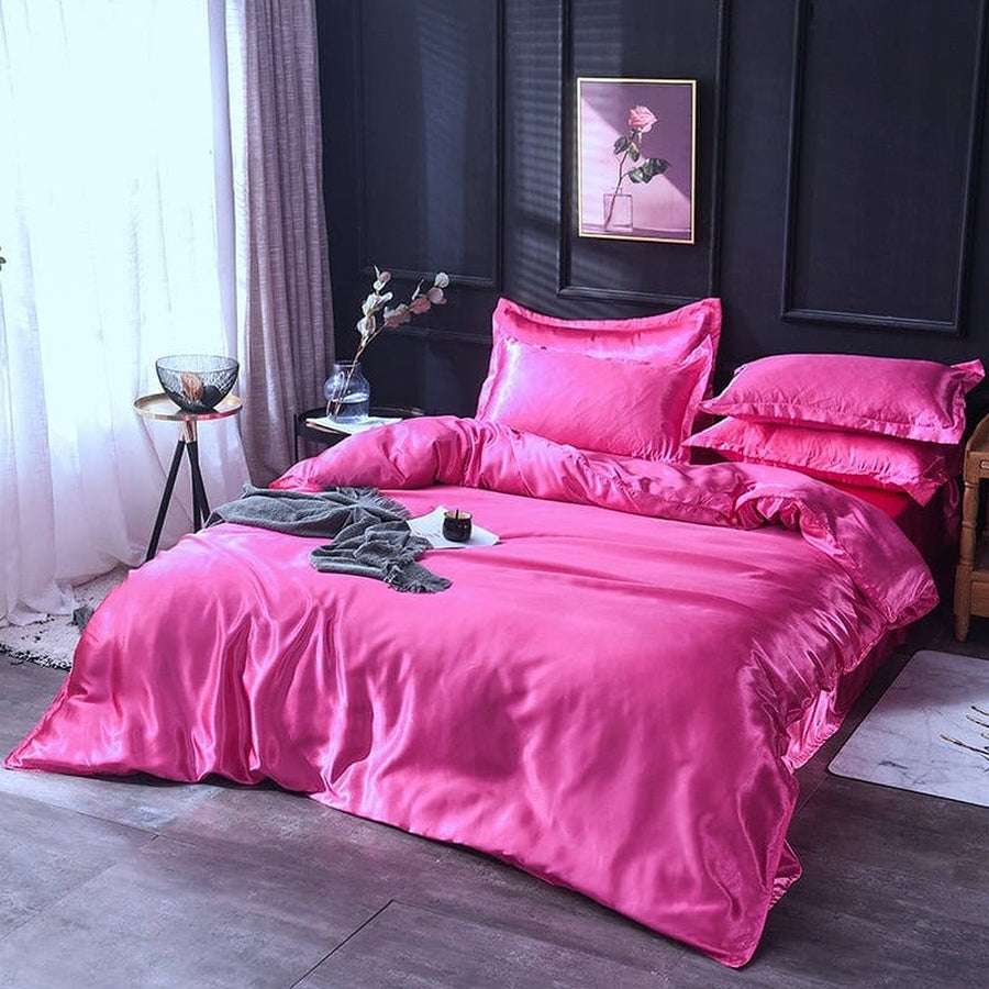 Bedding Set – Satin – Magenta