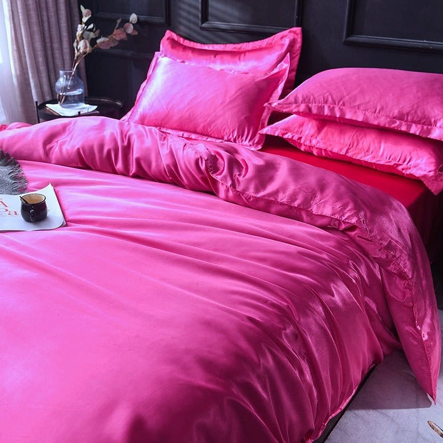 Bedding Set – Satin – Magenta