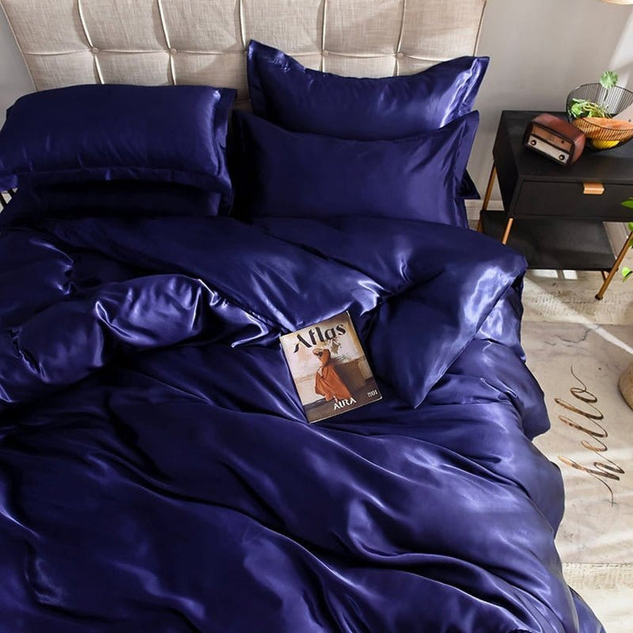 Bedding Set – Satin – Midnight Navy