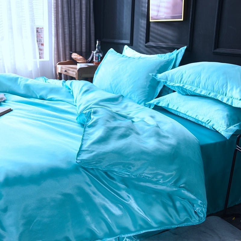 Bedding Set – Satin – Turquoise