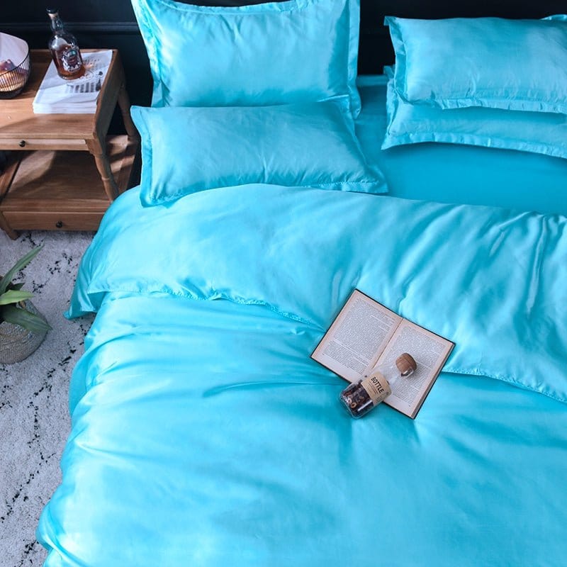 Bedding Set – Satin – Turquoise