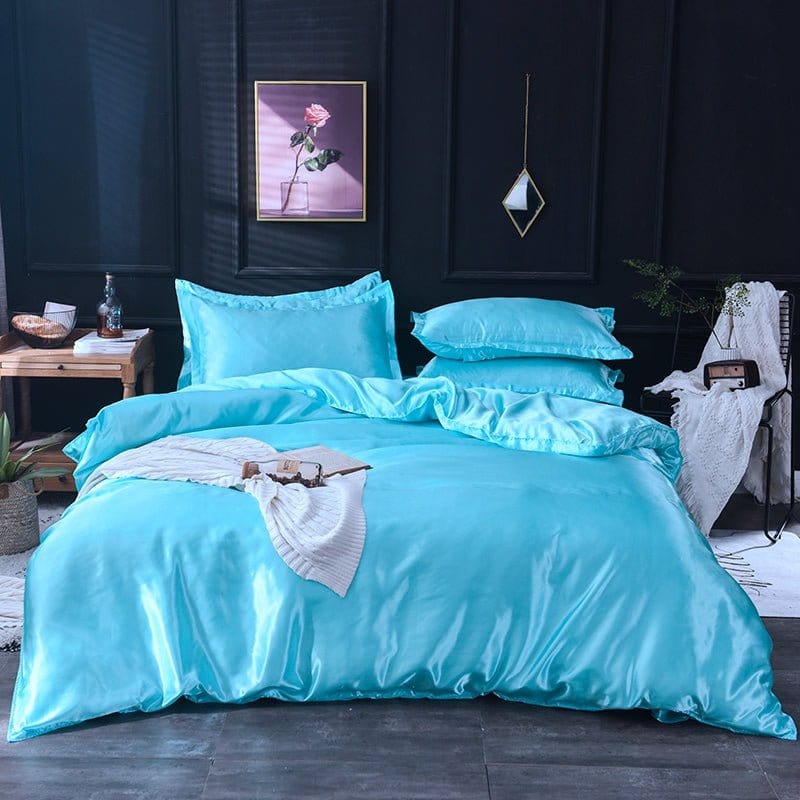 Bedding Set – Satin – Turquoise