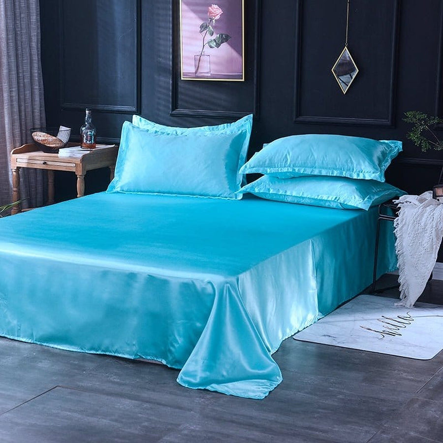 Bedding Set – Satin – Turquoise