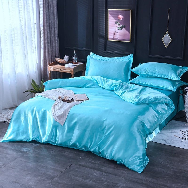Bedding Set – Satin – Turquoise