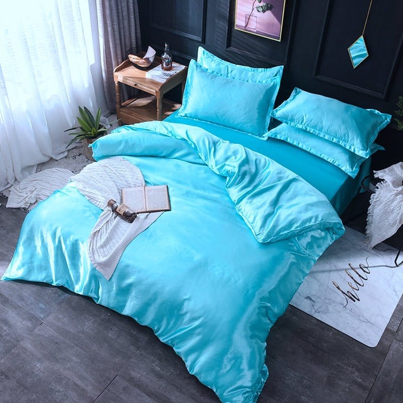 Bedding Set – Satin – Turquoise