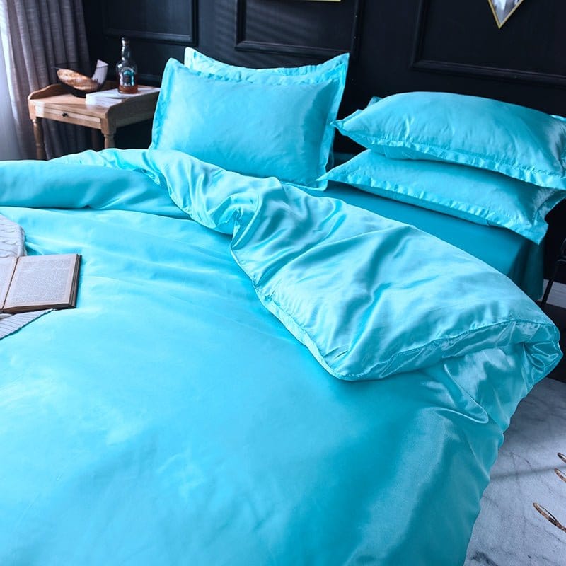 Bedding Set – Satin – Turquoise