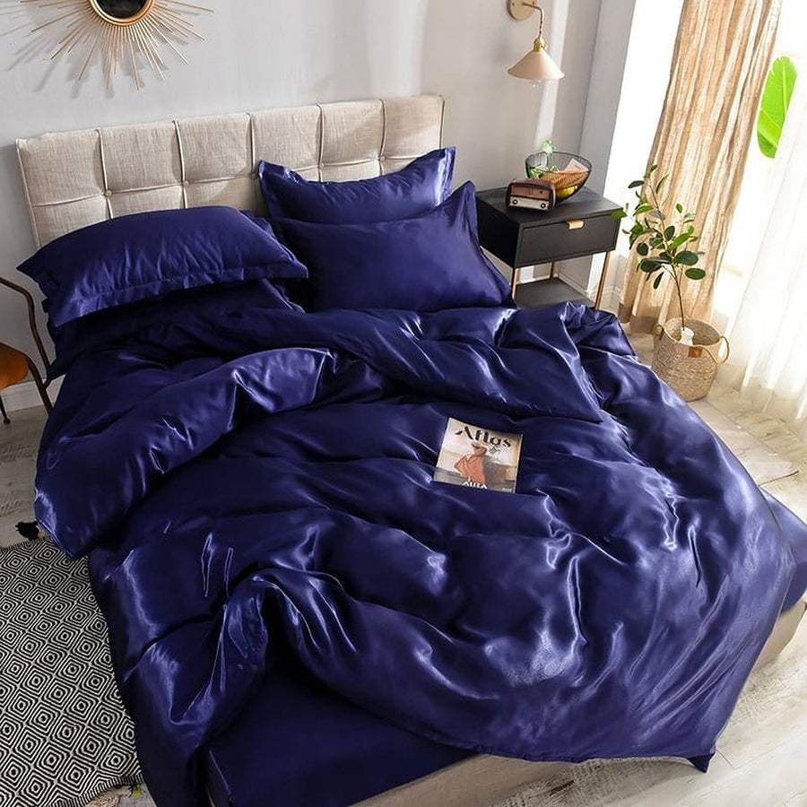 Bedding Set – Satin – Midnight Navy