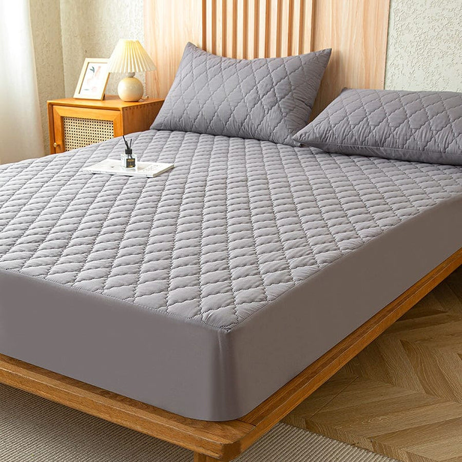 Fitted Sheet – Quilted – Pearl Grey