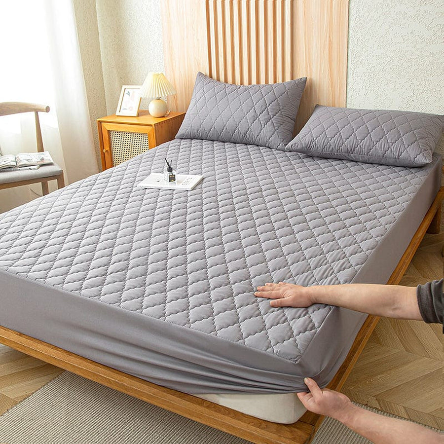 Fitted Sheet – Quilted – Pearl Grey