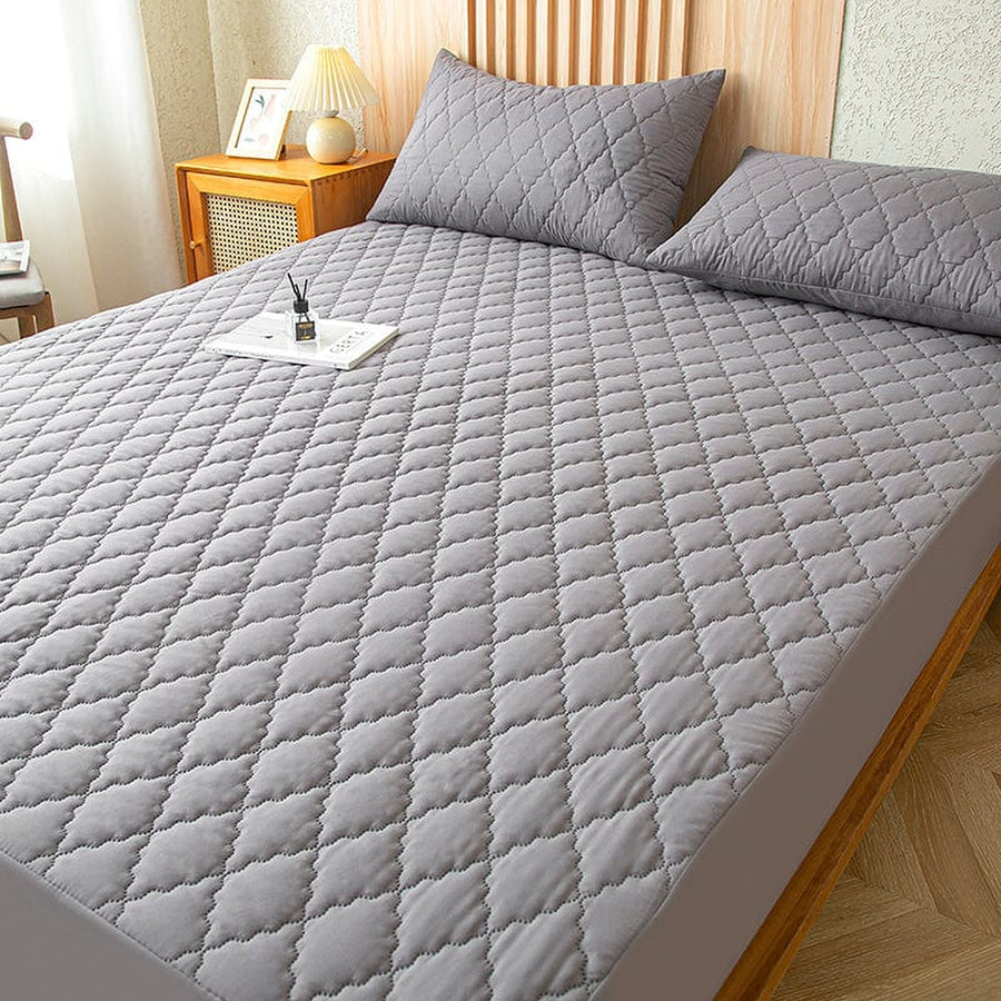 Fitted Sheet – Quilted – Pearl Grey