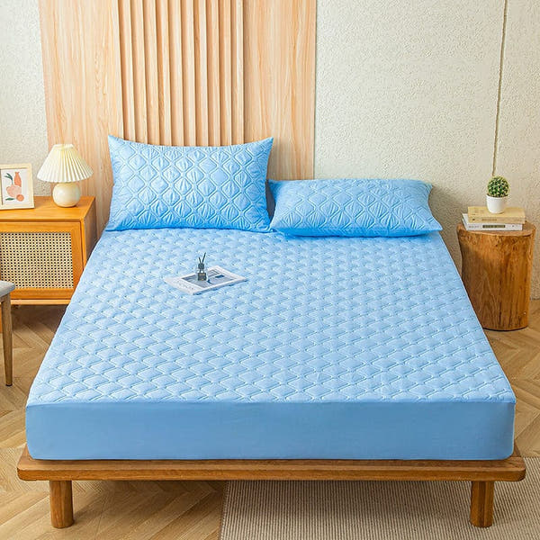 Fitted Sheet – Quilted – Sky Mist