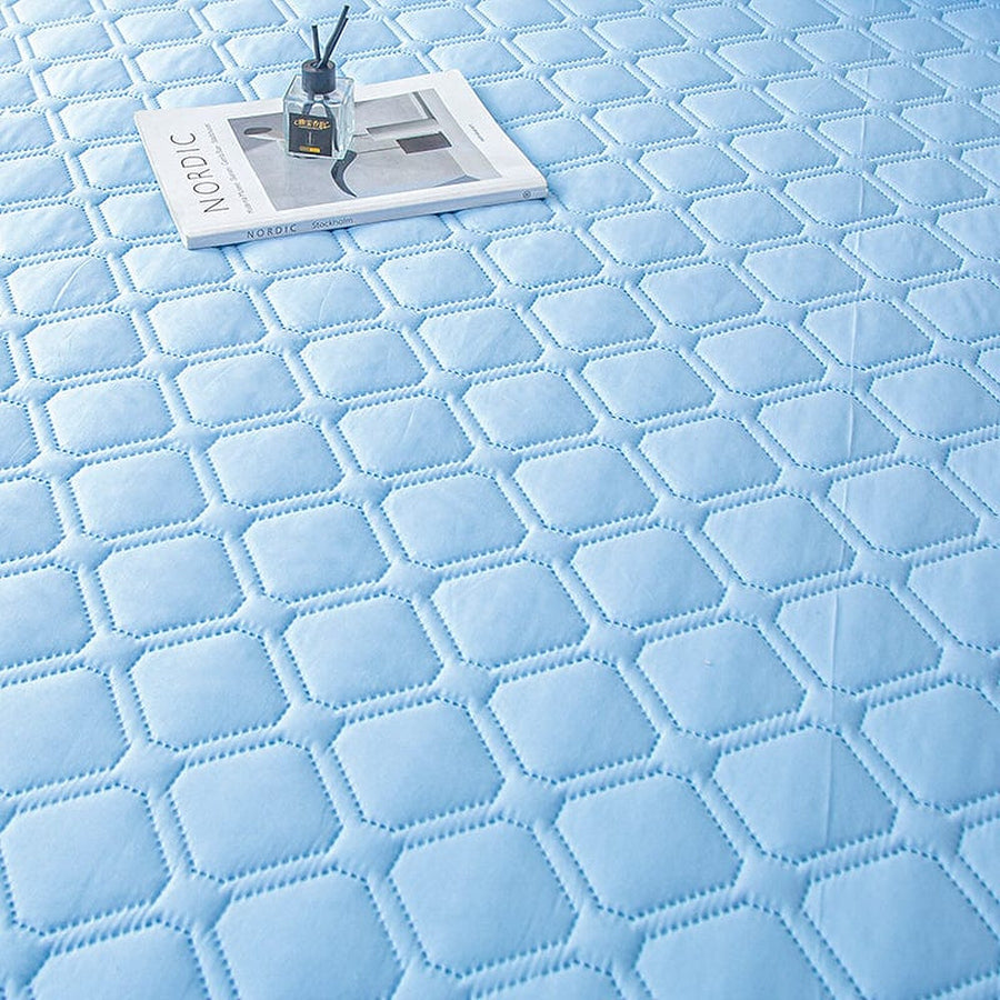 Fitted Sheet – Quilted – Sky Mist