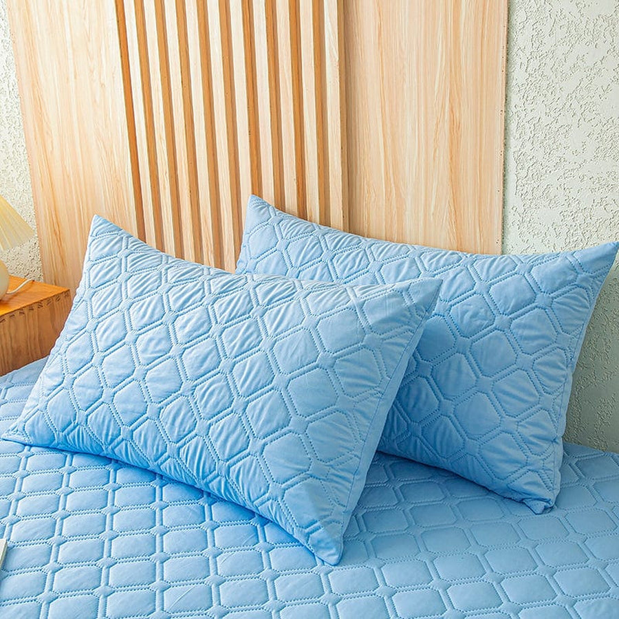 Fitted Sheet – Quilted – Sky Mist