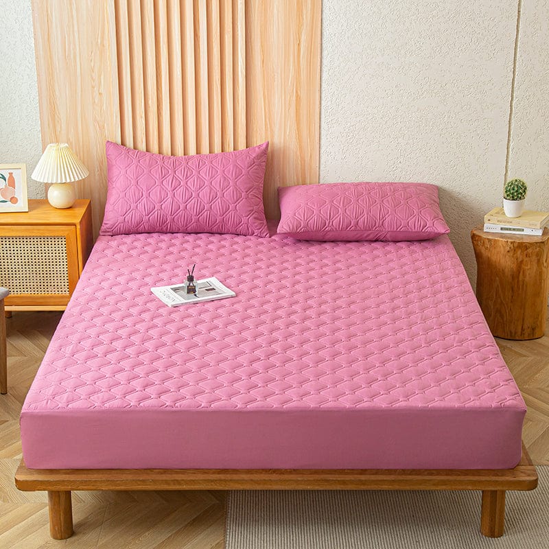 Fitted Sheet – Quilted – Soft Blush