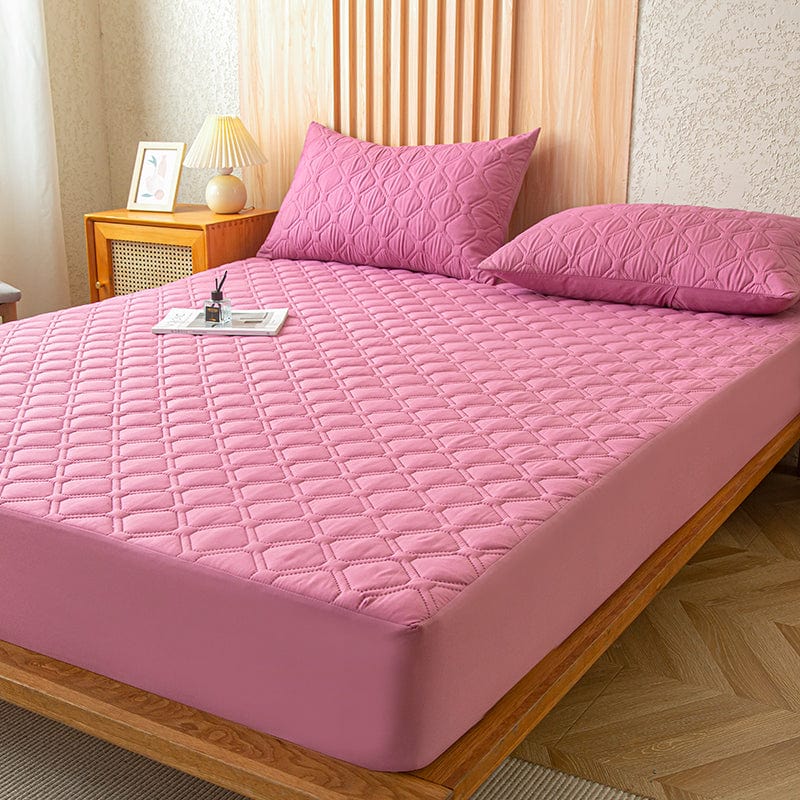 Fitted Sheet – Quilted – Soft Blush