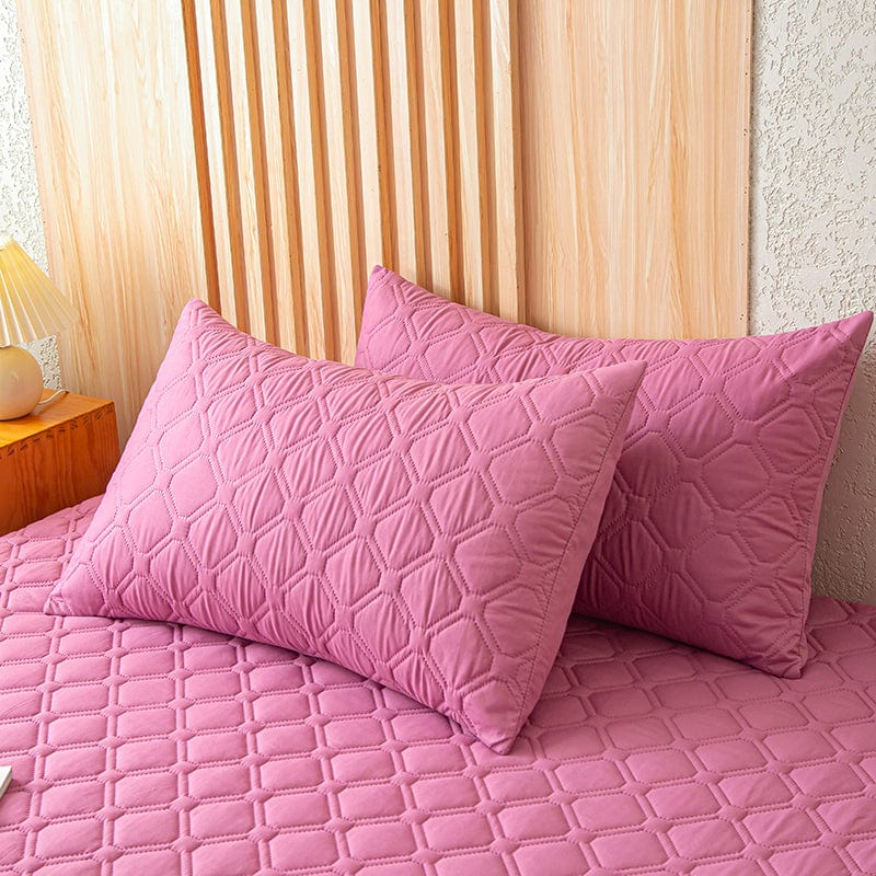 Fitted Sheet – Quilted – Soft Blush