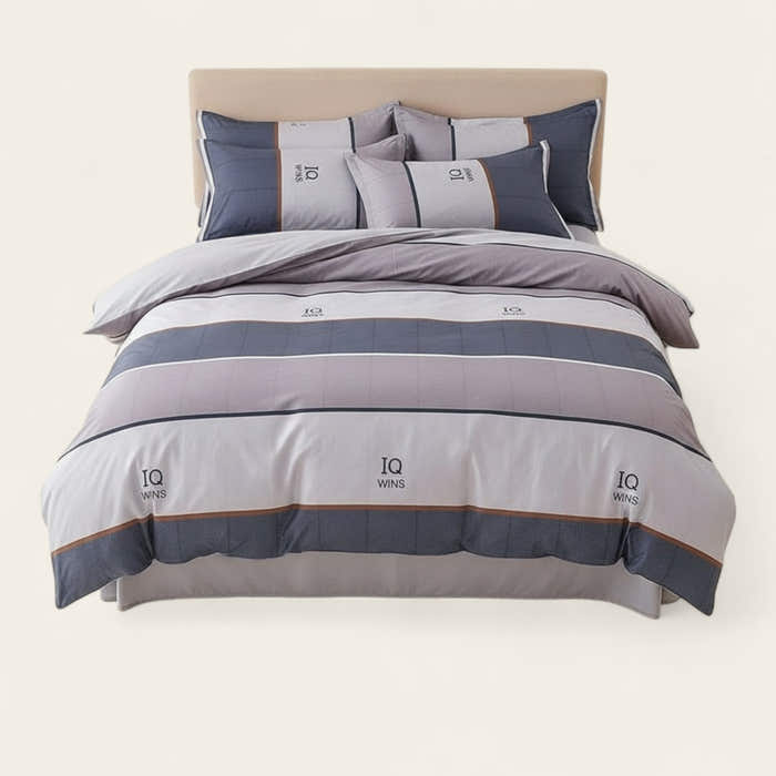 Bedding Set – Sport Stripe – Pearl Grey