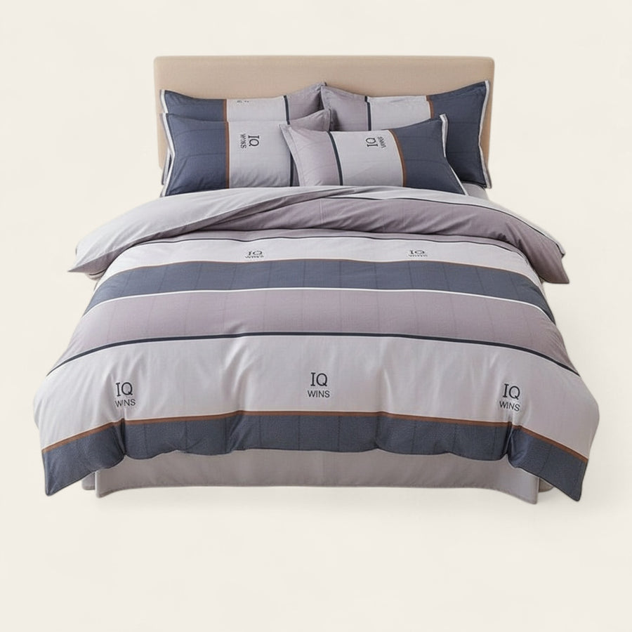 Bedding Set – Sport Stripe – Pearl Grey