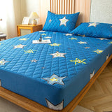 Fitted Sheet – Star Print – Stormy Blue
