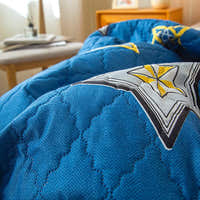 Fitted Sheet – Star Print – Stormy Blue