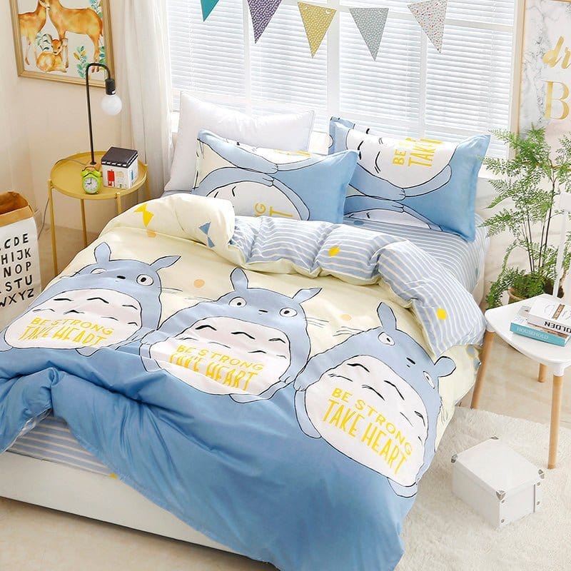 Bedding Set – Take Heart Print – Stormy Blue