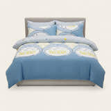 Bedding Set – Take Heart Print – Stormy Blue