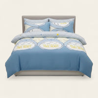 Bedding Set – Take Heart Print – Stormy Blue