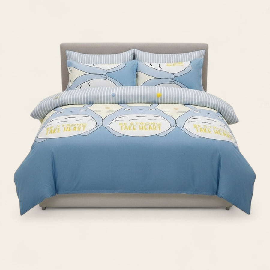 Bedding Set – Take Heart Print – Stormy Blue
