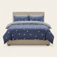 Bedding Set – Triangle Print – Midnight Navy