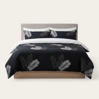 Bedding Set – Tropical Palm – Ink Black