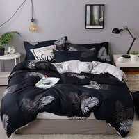 Bedding Set – Tropical Palm – Ink Black