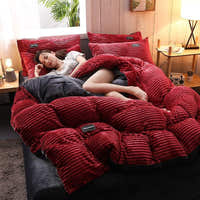 Bedding Set – Corduroy Velvet – Bordeaux