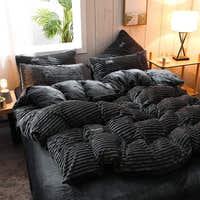 Bedding Set – Corduroy Velvet – Ink Black