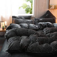 Bedding Set – Corduroy Velvet – Ink Black