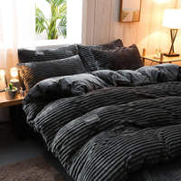 Bedding Set – Corduroy Velvet – Ink Black