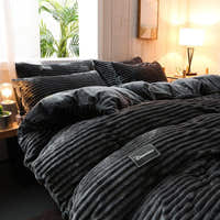 Bedding Set – Corduroy Velvet – Ink Black