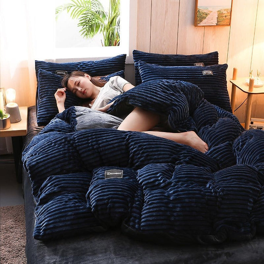Bedding Set – Corduroy Velvet – Midnight Navy