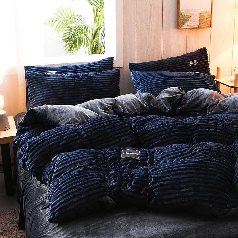 Bedding Set – Corduroy Velvet – Midnight Navy