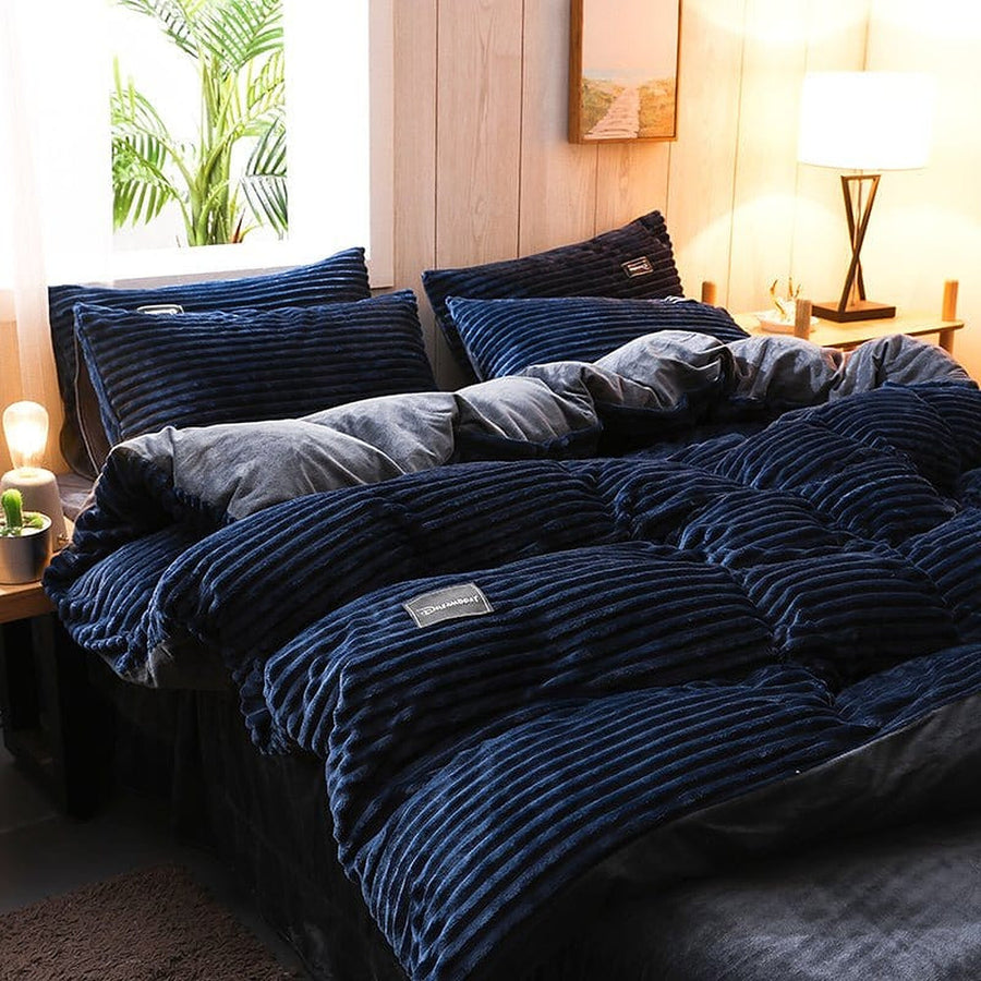 Bedding Set – Corduroy Velvet – Midnight Navy