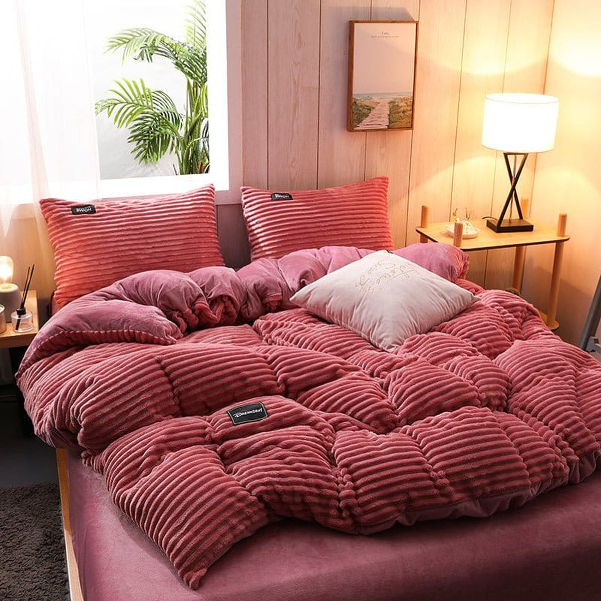 Bedding Set – Corduroy Velvet – Soft Blush