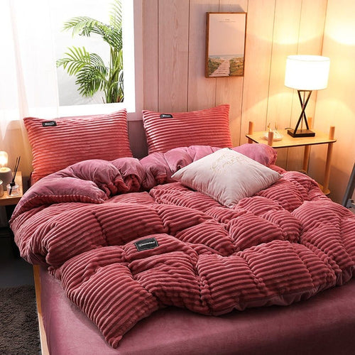 Bedding Set – Corduroy Velvet – Soft Blush