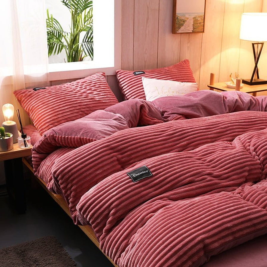 Bedding Set – Corduroy Velvet – Soft Blush