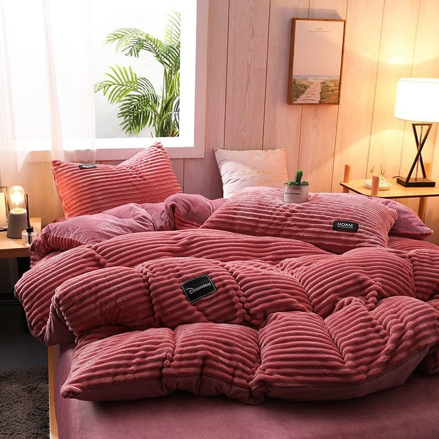 Bedding Set – Corduroy Velvet – Soft Blush