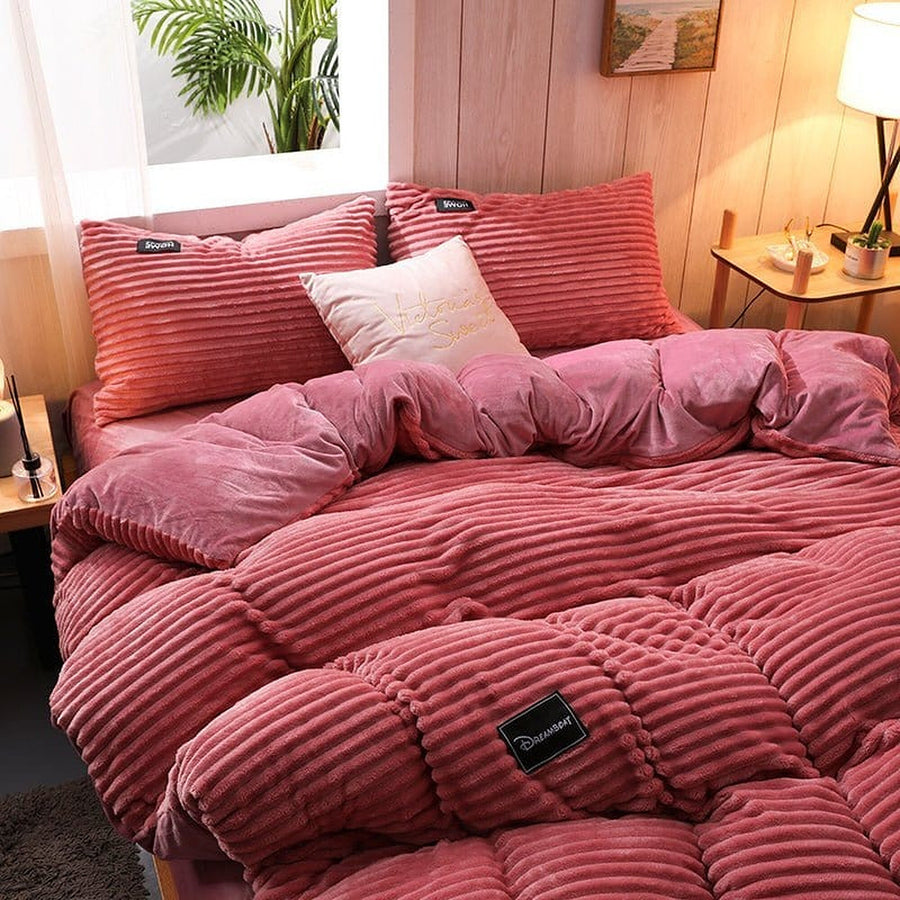 Bedding Set – Corduroy Velvet – Soft Blush