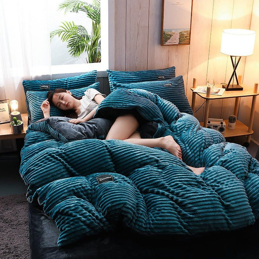 Bedding Set – Corduroy Velvet – Teal
